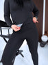THERMO leggings "PERFECT BODY LM819" - BLACK PRE-ORDER